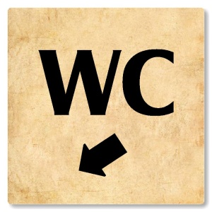 WC vlevo dolů, 100x100mm, pergamen, Nevada